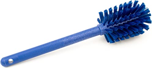SPARTA Large Water Bottle Brush Ideal for Wide-Mouth Jars, Bottles and Tumblers, Dishwashing Tool with Handle for Home and Commercial Kitchens, Plastic, 12 Inches, Blue - color: Yellow