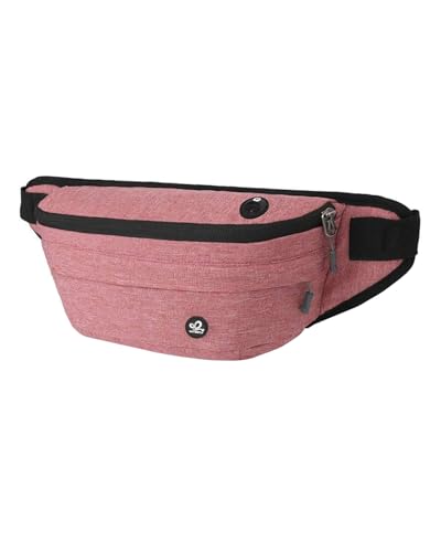 WATERFLY Fanny Pack for Men Women Water Resistant Large Hiking Waist Bag Pack for Running Walking Traveling (Light Red),16.5 x 4.3 x 6 inches,ONJ05 - color: Light Red