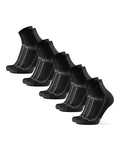 DANISH ENDURANCE Running Socks for Men & Women, Quarter Socks, 3 & 5-Pack - color: Black/Grey 5-pack, size: Small