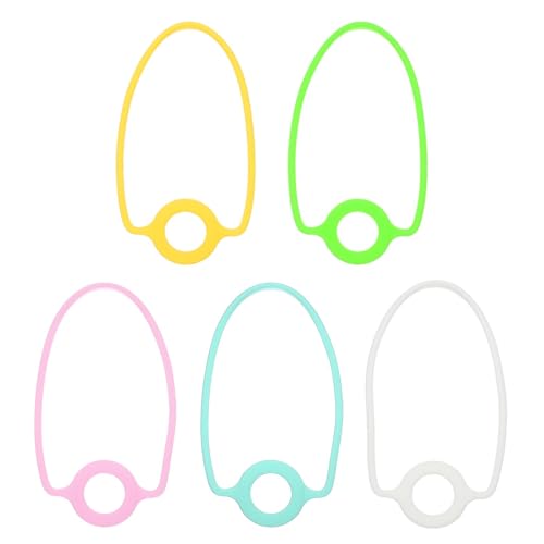 PATIKIL Silicone Water Bottle Lanyard, Reusable Tumbler Strap Water Bottle Handle Holder with Strap for Beverage Carry Traveling Take Out - color: Pink/Light Blue/Green/White/Yellow