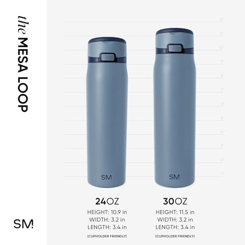 Simple Modern Water Bottle with Straw & Handle | 30oz | Blue - color: -Deep Dune, size: 30 Ounces