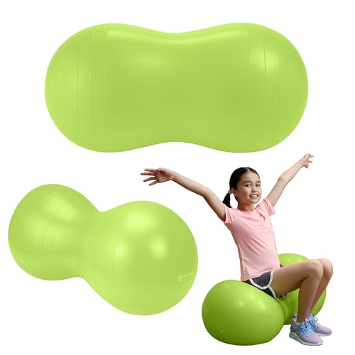 Gaiam Kids Peanut Ball Chair, Flexible Seating for Classroom - color: Lime Green