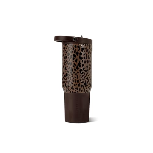 HydroJug Sport 20 oz Insulated Stainless Steel Water Bottle, Brown Leopard - color: Brown Leopard, size: 20 Ounces