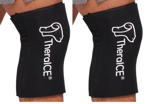 TheraICE Knee Ice Pack Wrap, Gel Knee Brace Compression Sleeve (Pack of 2) - size: Small/Medium (Pack of 2), style: Original