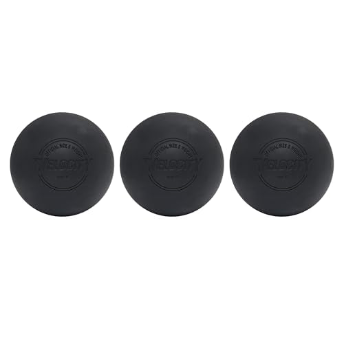 Velocity Lacrosse Balls - 1, 2, 3, 6, 12, 18, 24, 36, 60 and 120 Packs - for Practice, Official NFHS and College Approved Size - color: Black, size: 3 Balls, style: Practice Ball