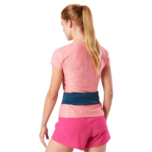 Nathan Running Belt Adjustable Fit Zipster, Zippered, Weather-Resistant Pocket & Two Quick-Stash Pockets for Running Gear, Running Fanny Pack, Walking, Hiking, Gym - color: Marine Blue