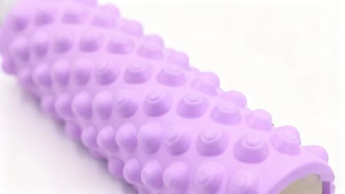 4 in 1 Foam Roller Set, Trigger Point Foam Roller with Massage Stick & Massage Ball, Deep Tissue Muscle Massage Tool for Pilates Yoga Fitness Full Body Relaxation - color: Purple