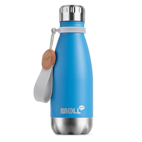 9 oz Vacuum Insulated Stainless Steel Kids Water Bottle, Sky Blue - color: Sky Blue, size: 9 Ounces