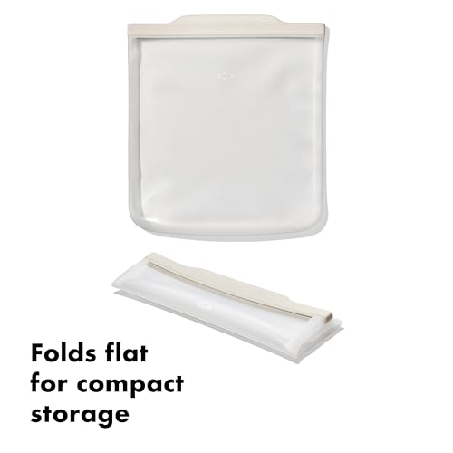 OXO Good Grips Silicone Reusable Bag - Gallon Bag (128 oz), Oat - color: Oat, size: Gallon (128 oz)