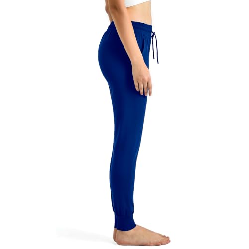 Ipletix Joggers for Women with Pockets Yoga Lounge Sweat Pants - color: Royal Blue, size: Large
