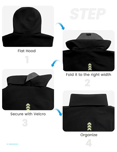 Little Donkey Andy Men's Hooded Cycling Vest - color: Black, size: Medium