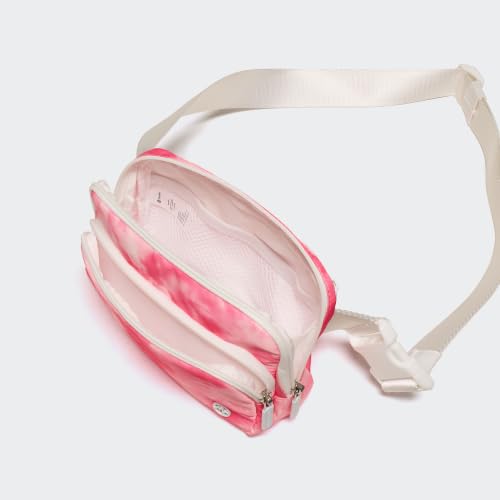 Pander Nylon Crossbody Belt Bag with Excess Strap Keepers, 6-Pocket Adjustable Sling Fanny Pack for Travel and Everyday Carry, Cloud Pink - color: Cloud Pink