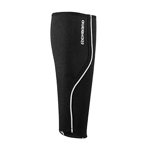 Rehband neoprene calf bandage, 1 piece, shin support, compression sleeve for running & endurance sports - size: Small