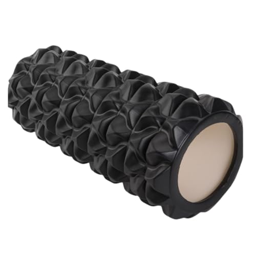High-Density Foam Roller for Recovery and Relaxation, Muscle Massage and Myofascial Trigger Point Release, Relieves Muscle Pain, Improves Mobility (Black)
