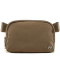 Pander Crossbody Belt Bag for Women and Men, Travel and Everyday Use - color: Gray Brown