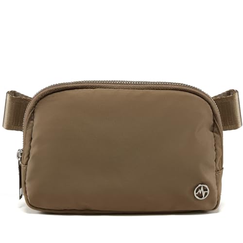 Pander Crossbody Belt Bag for Women and Men, Travel and Everyday Use - color: Gray Brown