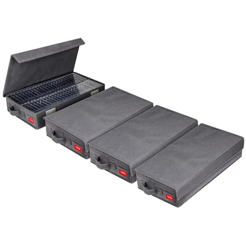 NUSWOR Upgrades Audio Cassette Tape Holder - 4Pack - Grey - size: 4PACK