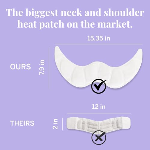 Pixie Heating Pad for Neck & Shoulder Pain Relief – Air Activated Heat Therapy for Muscle Tension, Upper Back Comfort, Custom Fit Contoured Warming Pads – Adhesive Wearable Heat Wrap (3 Ct) - size: 3 Count