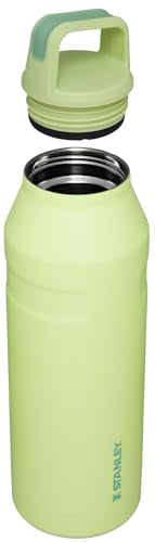 Stanley IceFlow Cap and Carry Water Bottle | Wide Mouth Twist Lid | Lightweight & Leakproof for Travel & Sports | Insulated Stainless Steel | BPA-Free - color: Citron, style: 50 Oz