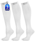 SB SOX 3-Pair Compression Socks (15-20mmHg) - color: 04 – Solid White, size: S/M