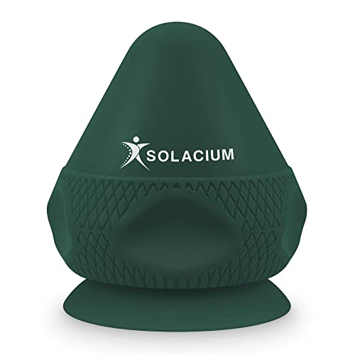 Solacium Mountable Massage Therapy Tool - Multi-Surface Suction Cup Wall Massage Tool for Sore Muscles, Myofascial Release, Stress Relief, Trigger Point and Deep Tissue Massage (Dark Green) - color: Dark Green