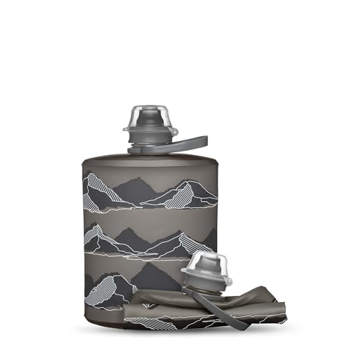 HydraPak Stow Collapsible Water Bottle (350ml, 500ml, 1L) - color: MTN Mammoth Grey, style: 17oz/500ml