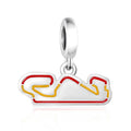 F1&Famous Race Racetrack Charm for Bracelet Necklaces, S925 Sterling Silver Charms, UK Brazil Spain Race Track Charms Jewelry Racing Souvenirs Gift - color: Race Racetrack Q4091