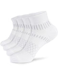 IRAMY Ankle Compression Socks for Women Men Cushioned Athletic Running Socks Plantar Fasciitis Relief 2/3/4/5/6 Pairs - color: White(2 Pairs), size: X-Large