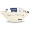 Crossbody Bag Fanny Pack for Women Travel Essential with Adjustable Strap - color: Beige, size: Large