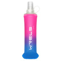 WRELS Soft Flasks TPU Soft Water Bottles Folding Soft Running Water Flask Small for Outdoor Sports Hiking Hydration Pack 8oz/17oz Hiking Cycling Climbing - color: Pink-250ml