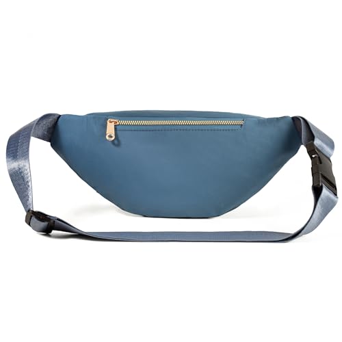 Fanny Pack Waist Pack for Women, Crossbody Purse Waist Bag for Running Sports Travel - color: F Blue