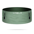 WRELS Slim Running Belt with Bib Number Clip,Elastic Phone Holder Fanny Pack for Women Men,Large Capacity Fitness Waist Pack Holds Water Bottle, Keys, Cards - color: Green-S