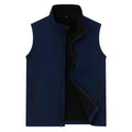 Msmsse Men's Outerwear Lightweight Vest Standing Collar Puffer Sleeveless Jacket for Hiking Running Golf - color: A-dark Blue, size: Small