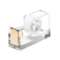 OfficeGoods Acrylic Tape Dispenser, Aesthetic and Compact Design, Gold - color: Gold