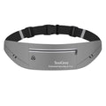 Men Women Slim Running Belt Fanny Pack,Zipper Waterproof Running Waist Pack,Ultra Light Reflective Phone Holder,Sport Workout Exercise Belt Bag for Running Walking Cycling Camping Gym (GSP1198-Gray) - color: GSP1198-Gray