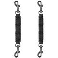 YUEPET 2 Pack Dog Collar Safety Clips, Handwoven Double-Ended Backup Clips - color: Deep Black*2