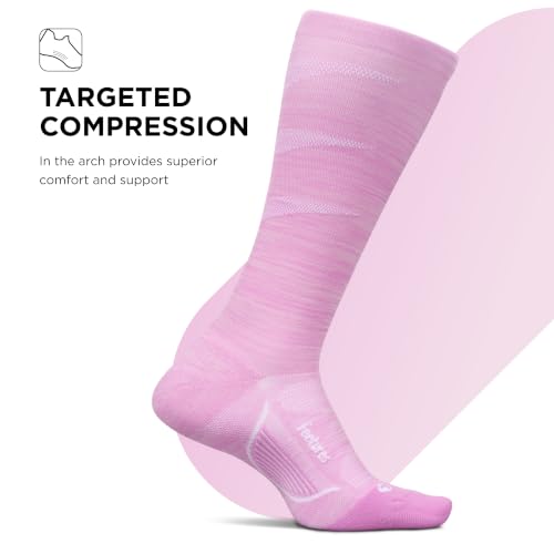 Feetures Compression Knee High Socks - Graduated Compression Socks for Women & Men - (1 Pair) - color: Rose Quartz (1 Pair), size: Large