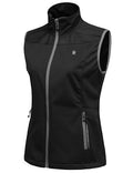 Little Donkey Andy Women's Lightweight Softshell Vest - color: Black-reflective, size: Small