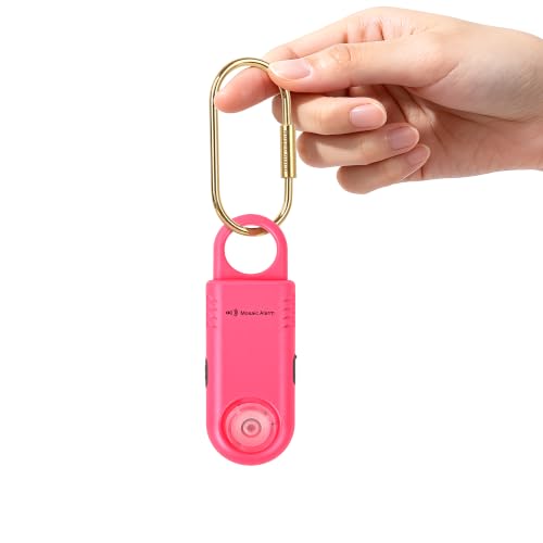 Rechargeable 135dB Personal Alarm Ultra Bright Flashlight & Strobe Light - color: Hot Pink