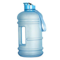 TOOFEEL 2.2 Liters Gym Big Sports Water Bottles for Men - Reusable BPA Free Plastic Clear Water Jug - Unique Water Bottles, Comfurtable to Touch and Easy to Clearn - Matte Light Blue Water Bottle - color: Matte Light Blue, style: 74 oz water bottle
