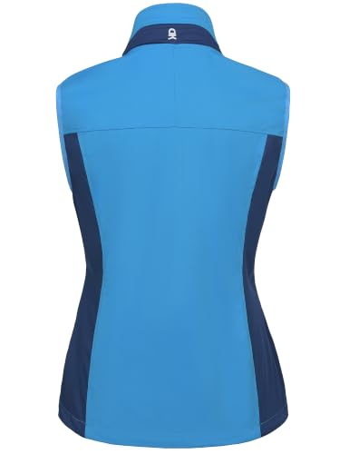Little Donkey Andy Women's Lightweight Vest Windproof Sleeveless Jacket - color: Blue, size: Medium