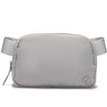 Pander Unisex Belt Bag Fanny Pack for Women with Adjustable Strap, Small Waist Pouch for Workout Running Traveling Hiking - color: Seal Grey