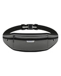 WATERFLY Running Belt Slim Breathable Back Pad 4-Pocket Runners Pouch - color: Dark Gray, size: Large