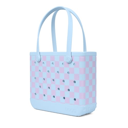 BOGG BAG Medium Tote – 15” x 12.5” x 5” – Essential Bags for Beach, Pool, Boat, Sports, Tailgating, Cruise, Travel - color: Checker Out