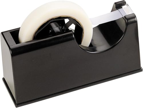 Officemate 2-in-1 Heavy Duty Tape Dispenser 1-Inch and 3-Inch Core, Black (96699) (Pack of 12) - size: (Pack of 12)