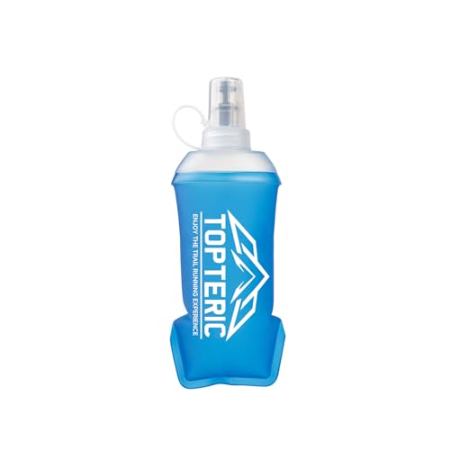 Collapsible Soft Flask Water Bottle, TPU Soft Folding Flexible Water Bottles for Hydration Pack/Running Vest, BPA/PVC Free, Ideal for Running Hiking Cycling Climbing (250ml) - style: 250ml