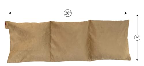 Triple Square Blue Denim Cherry Pit-Stone Pillow, Microwavable Hot/Cold Compress, Sustainable Heating Pad, Moist Heat Muscle Joint Pain Relief, Gift - color: Blue Denim, Natural-dyed