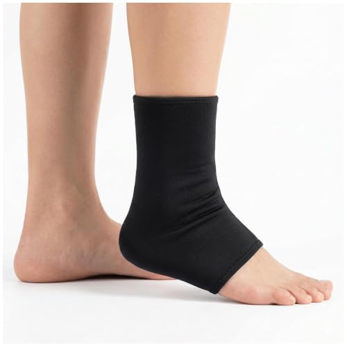 Reusable Ankle Ice Pack Wrap - Cold & Hot Gel Compression Sleeve for Achilles Tendonitis, Plantar Fasciitis, Sprained Ankle & Swelling Relief - Ice Pack for Foot and Ankle Pain, Men & Women