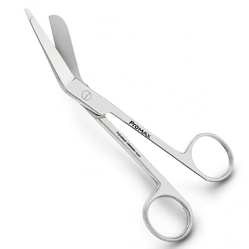 ProMaxCare Trauma Shears 5.5" – Professional EMS Scissors for Nurses, Paramedics & First Responders – Surgical Stainless Steel Bandage & Medical Shears with Safety Blunt Tip (Silver)