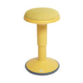ECR4Kids Sitwell Wobble Stool with Cushion, Adjustable Height, Active Seating, Yellow - color: Yellow